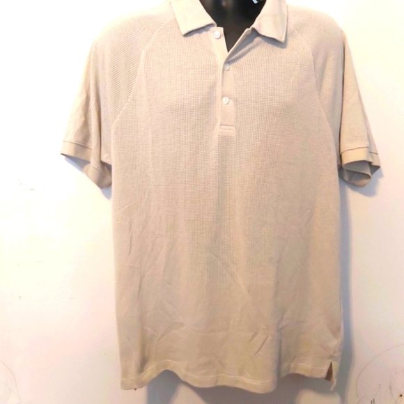 J. CREW | Men's Cool & Dry Polo Shirt Cream Size Large - Picture 1 of 7